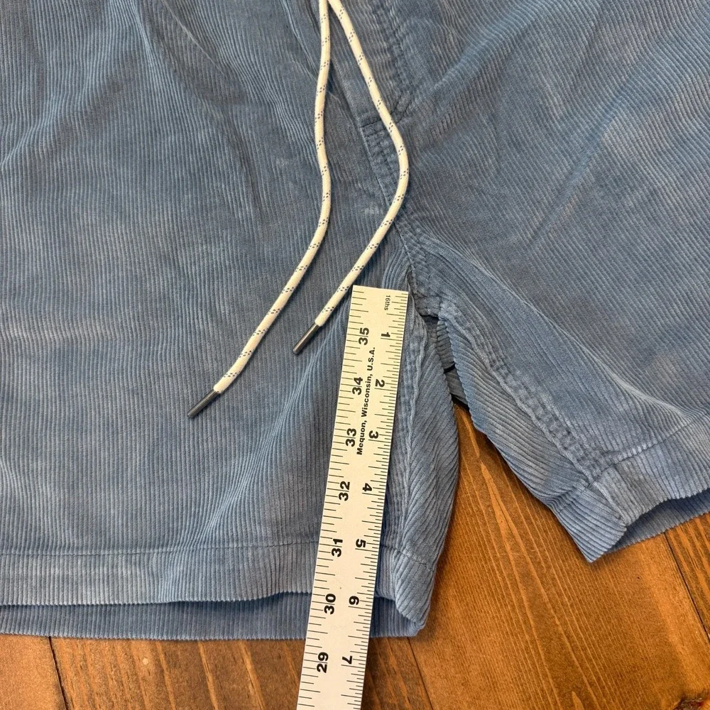 Faherty Blue Corduroy Flat Front Shorts